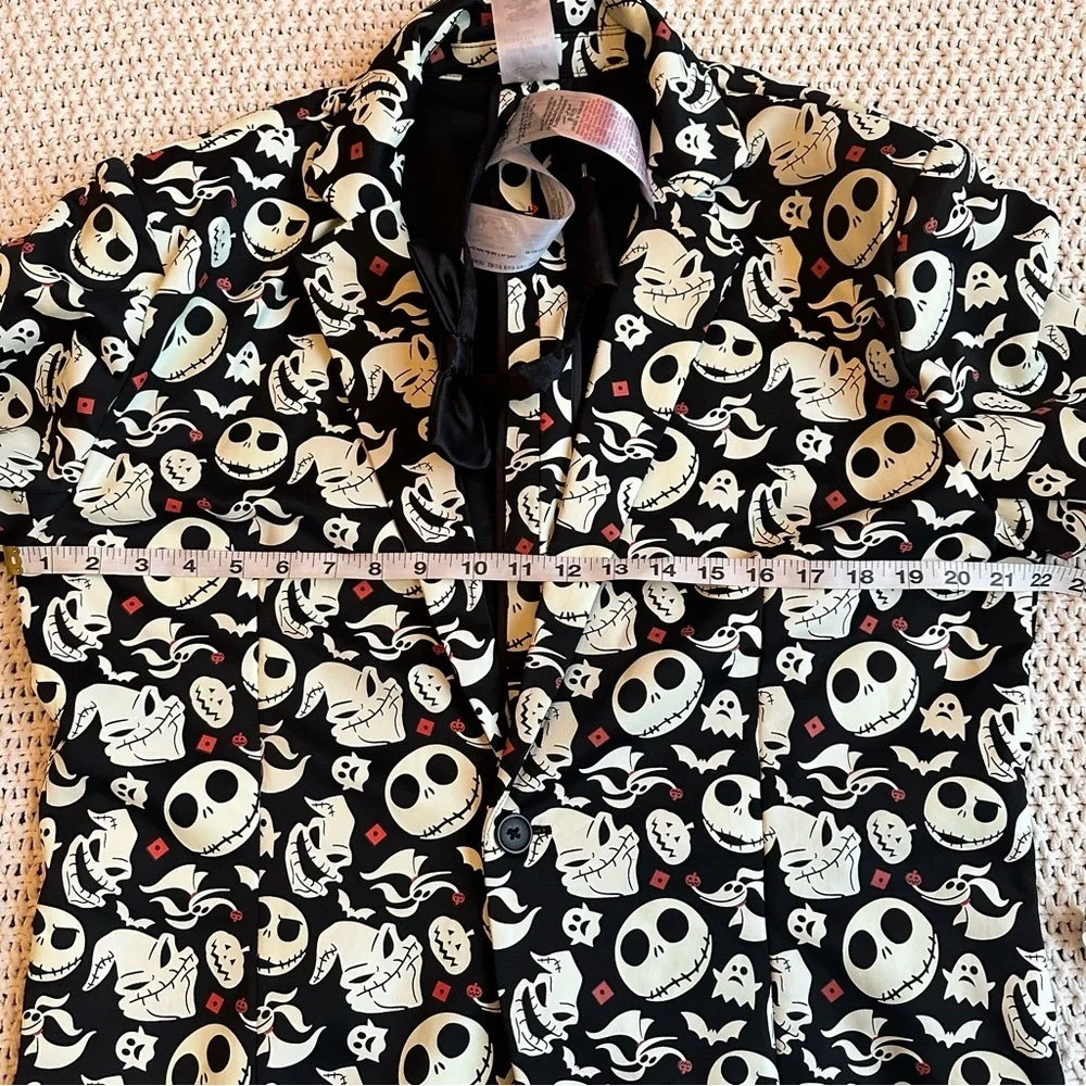 Disney Nightmare Before Christmas Glow in the Dark Blazer Light Up Bow Tie S/M